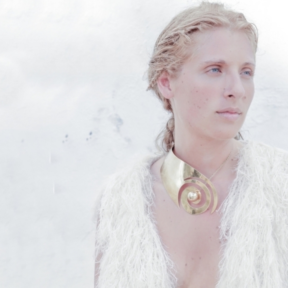 Solid brass statement collar tribal necklace … - Picture 6 of 6